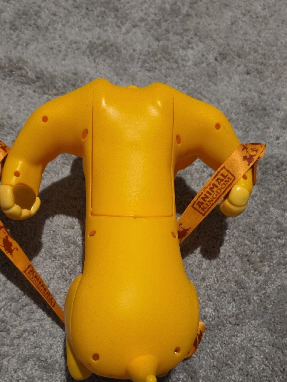 Lion King's Simba Character Disney collectible popcorn bucket - Yellow w/straps